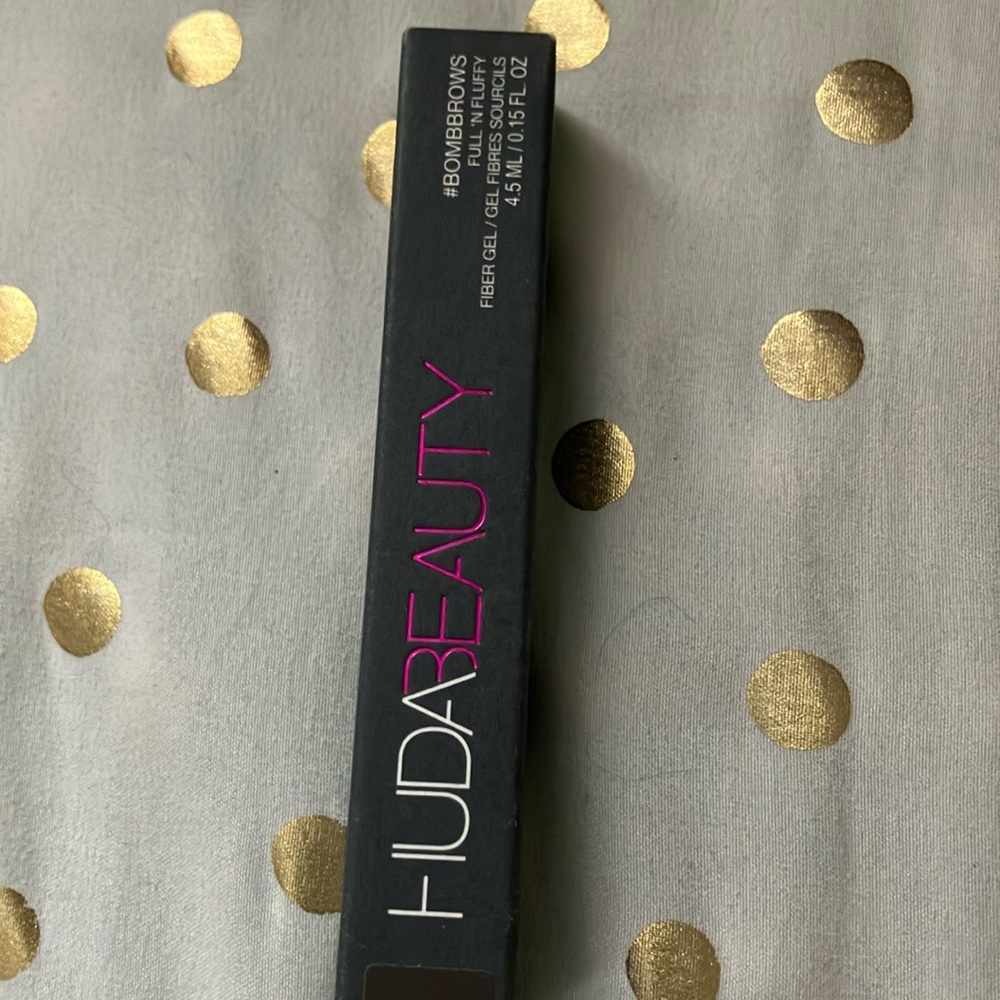 NWOT Huda Beauty #Bombbrows Brow Fiber Gel in 7/Black Brown shade